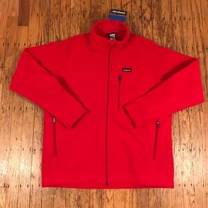 Patagonia Men's Red Long Sleeve Zip Up Fleece